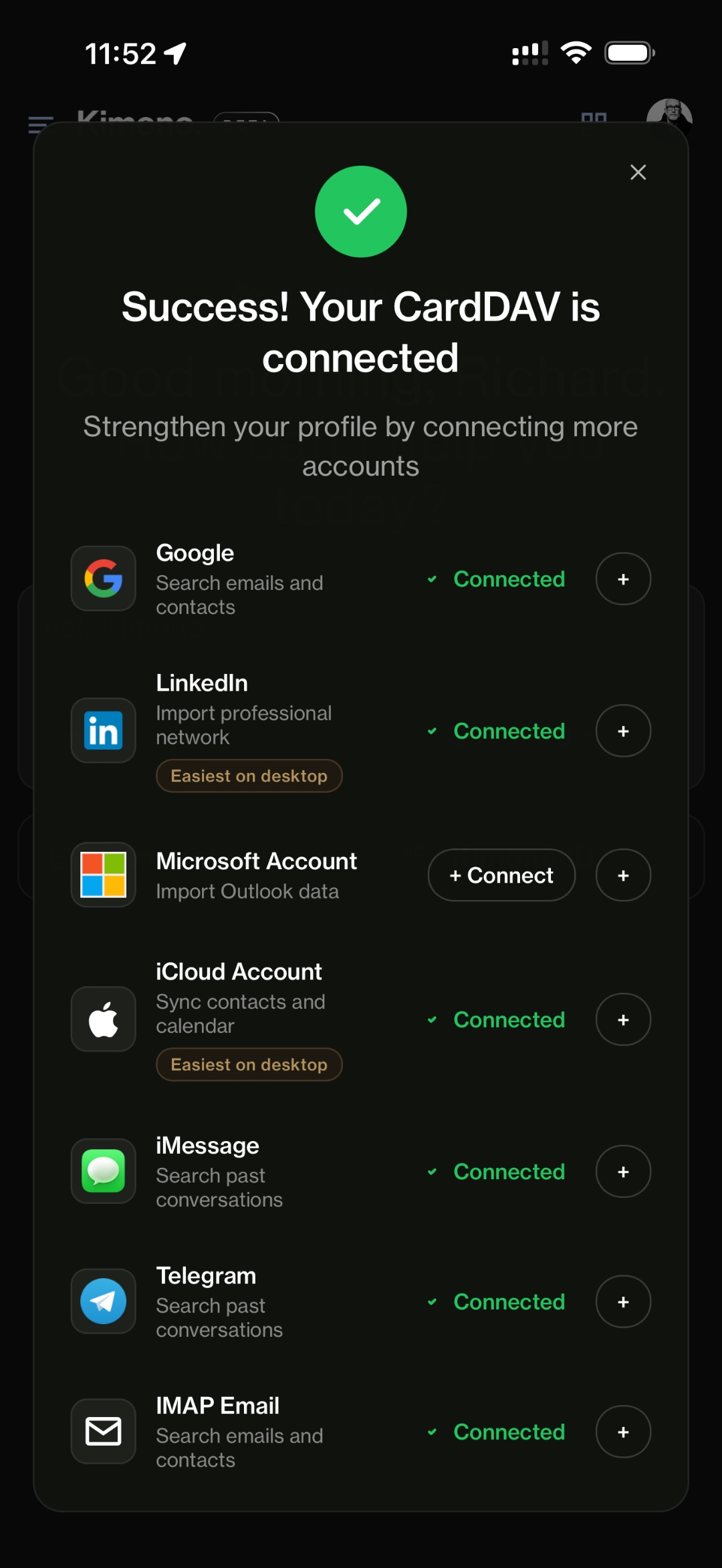 Connect success